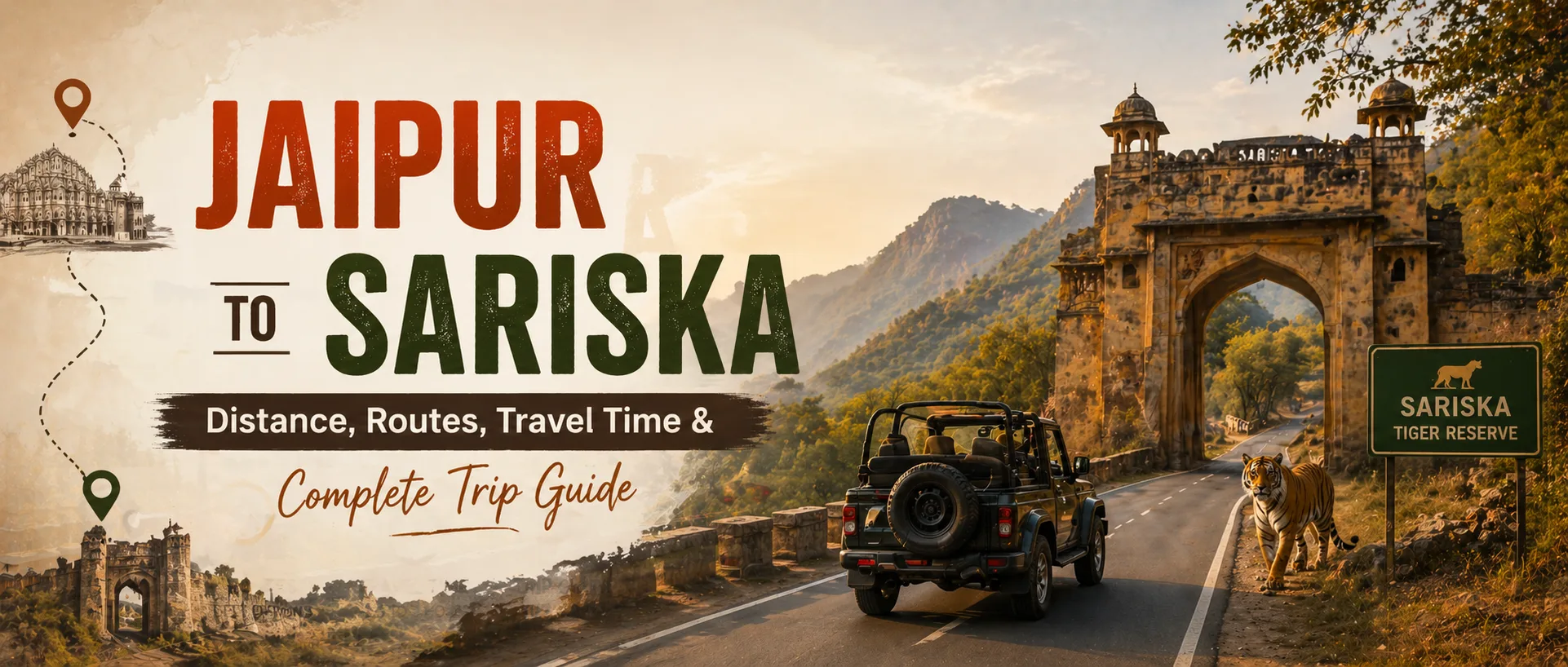 Jaipur to Sariska distance and route